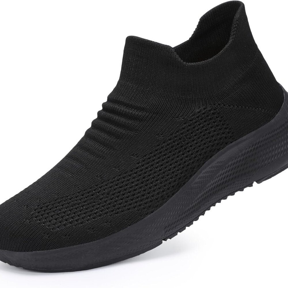 Womens Slip on Walking Shoes Comfort Lightweight Breathable Sock Shoe Non-Slip M